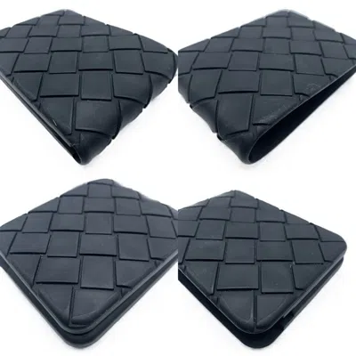 Pre-owned Bottega Veneta Black Rubber Wallet (bi-fold) ()