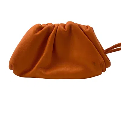 Pre-owned Bottega Veneta Orange Leather Coin Purse/coin Case ()