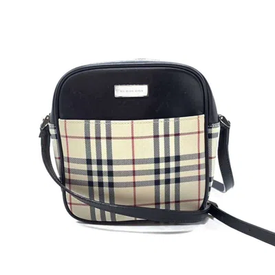 Pre-owned Burberry Brown Canvas Leather Pochette Shoulder Bag ()
