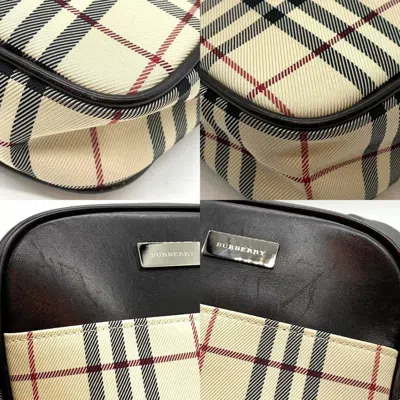 Pre-owned Burberry Brown Canvas Leather Pochette Shoulder Bag ()
