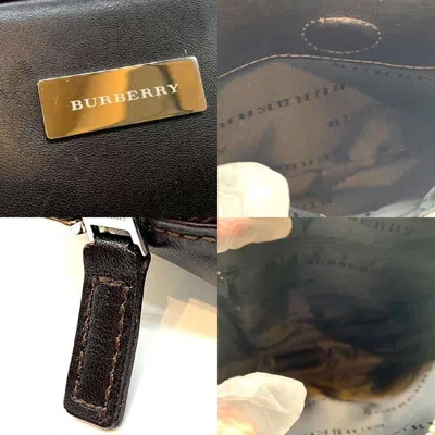 Pre-owned Burberry Brown Canvas Leather Pochette Shoulder Bag ()