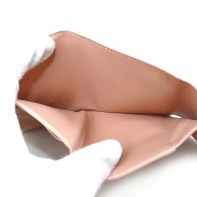 Pre-owned Burberry Pink Leather Wallet (tri-fold) ()