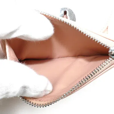 Pre-owned Burberry Pink Leather Wallet (tri-fold) ()
