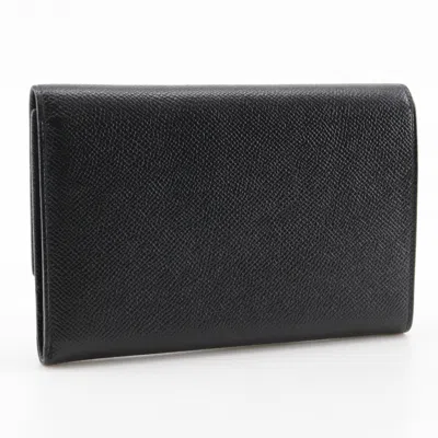 Pre-owned Bvlgari Black Leather Wallet (bi-fold) ()