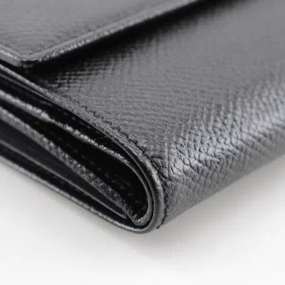 Pre-owned Bvlgari Black Leather Wallet (bi-fold) ()