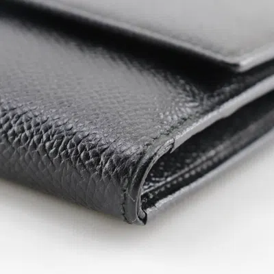 Pre-owned Bvlgari Black Leather Wallet (bi-fold) ()