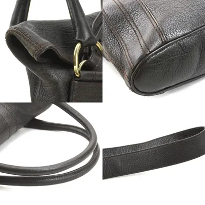 Pre-owned Bvlgari Brown Leather Handbag Shoulder Bag ()