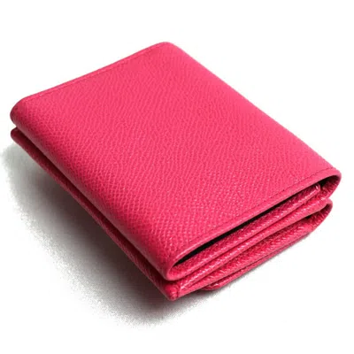 Pre-owned Bvlgari Pink Leather Wallet (tri-fold) ()