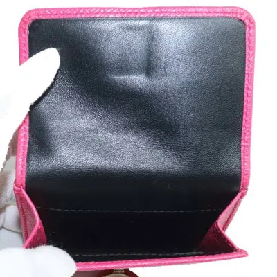 Pre-owned Bvlgari Pink Leather Wallet (tri-fold) ()