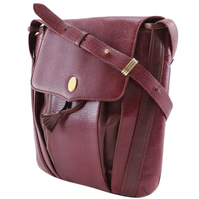 Pre-owned Cartier Bordeaux Leather Shoulder Bag ()
