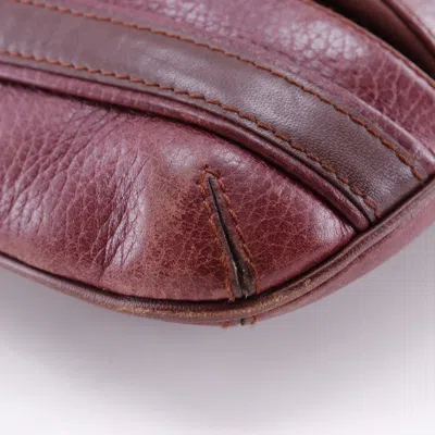 Pre-owned Cartier Bordeaux Leather Shoulder Bag ()