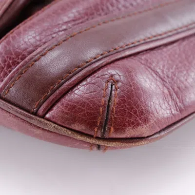 Pre-owned Cartier Bordeaux Leather Shoulder Bag ()