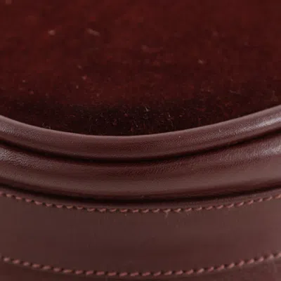 Pre-owned Cartier Bordeaux Suede Leather Shoulder Bag ()