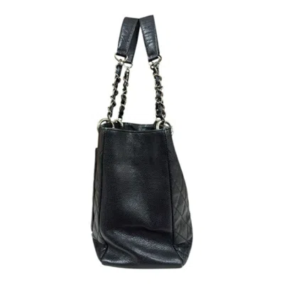 Pre-owned Chanel Black Caviar Leather Tote Bag ()