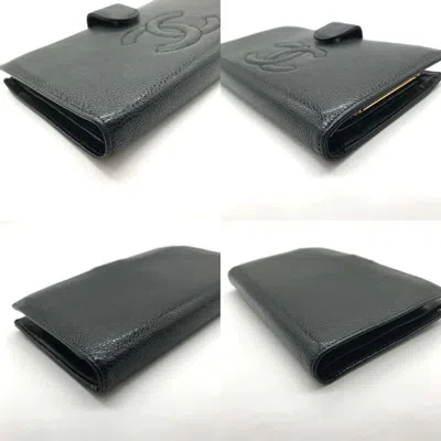 Pre-owned Chanel Black Caviar Leather Wallet (bi-fold) ()