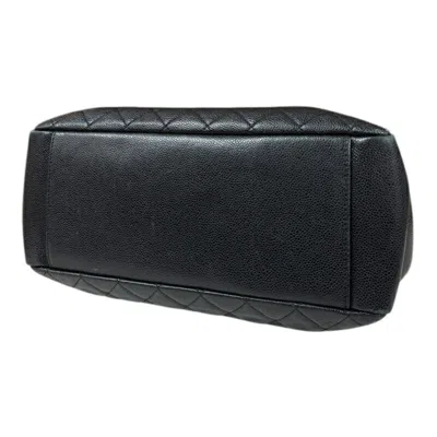 Pre-owned Chanel Black Caviar Leather Tote Bag ()