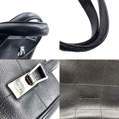 Pre-owned Chanel Black Caviar Leather Tote Bag ()