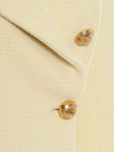 Elisabetta Franchi Tailored Double-breasted Blazer With Gold Buttons In Blue