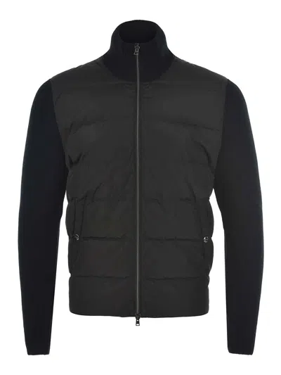 Herno Wool Down Jacket Comforter Jackets And Coats Black In Black