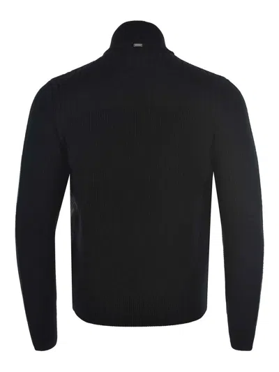 Herno Wool Down Jacket Comforter Jackets And Coats Black In Black