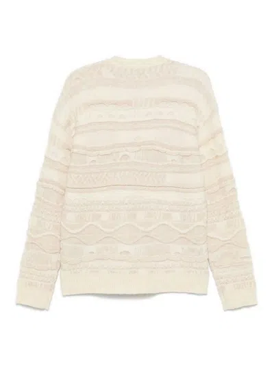 Laneus Textured Knitwear In Soft Creamy Hue In Neutral