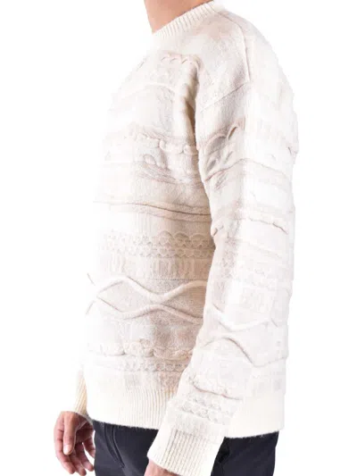 Laneus Textured Knitwear In Soft Creamy Hue In Neutral