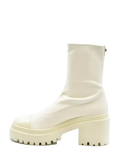 Giuseppe Zanotti Multicolor Leather Ankle Boots With Block Heel In Neutral