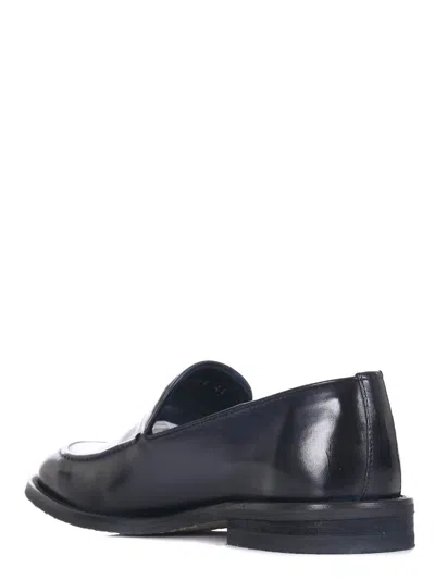 Jerold Wilton Brushed Leather Loafers In Blue