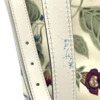 Pre-owned Gucci Ivory Multi-color Leather Pvc Shoulder Bag Tote Bag ()