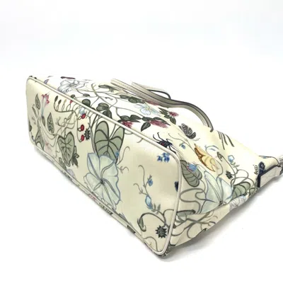 Pre-owned Gucci Ivory Multi-color Leather Pvc Shoulder Bag Tote Bag ()