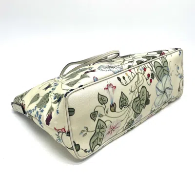 Pre-owned Gucci Ivory Multi-color Leather Pvc Shoulder Bag Tote Bag ()