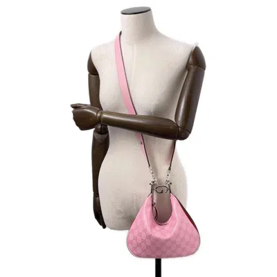 Pre-owned Gucci Pink Pvc Canvas Shoulder Bag ()