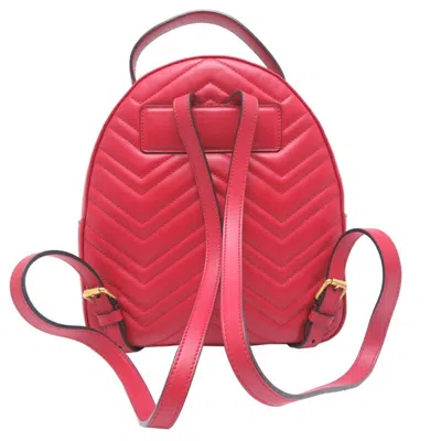 Pre-owned Gucci Red Color Leather Backpack ()