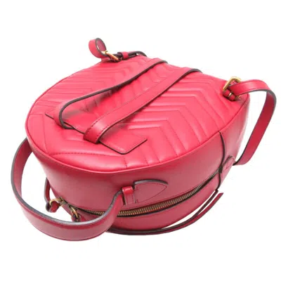 Pre-owned Gucci Red Color Leather Backpack ()