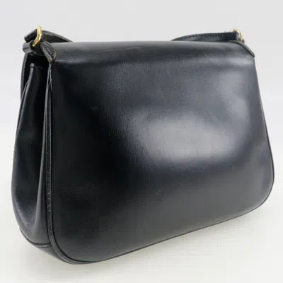 Pre-owned Gucci Sherry Line Black Leather Shoulder Bag ()
