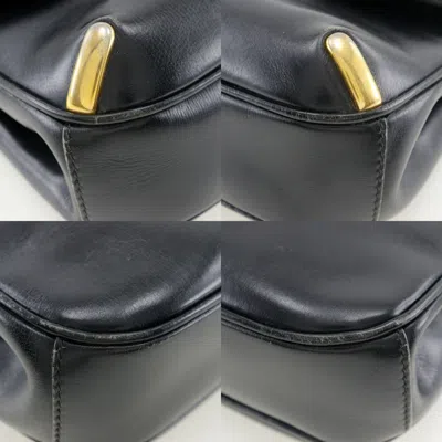Pre-owned Gucci Sherry Line Black Leather Shoulder Bag ()
