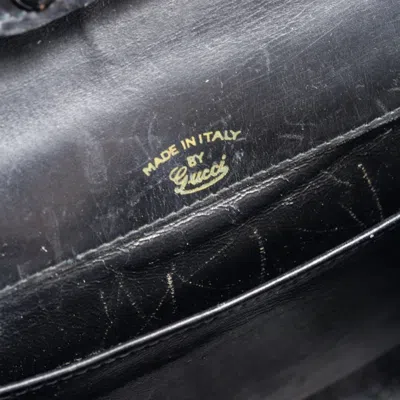 Pre-owned Gucci Sherry Line Black Leather Shoulder Bag ()