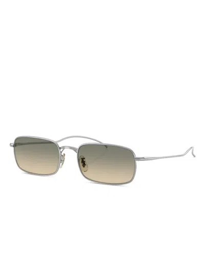 Oliver Peoples Tk-14 53mm Rectangular Sunglasses In Metallic