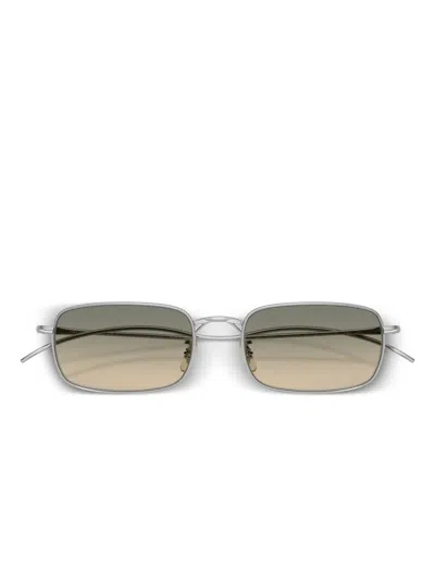 Oliver Peoples Tk-14 53mm Rectangular Sunglasses In Metallic