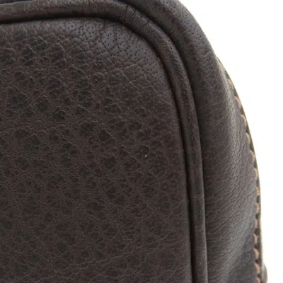Pre-owned Hermes Beige Brown Marron Toile Officier Buffalo Leather Tote Bag ()