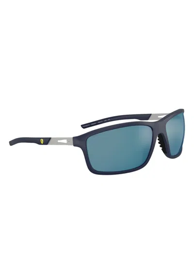 Scuderia Ferrari Rectangle-frame Sunglasses In Blue