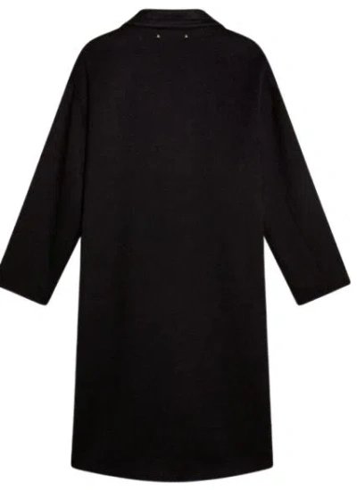 Golden Goose Single-breasted Welt-pocket Coat In Black