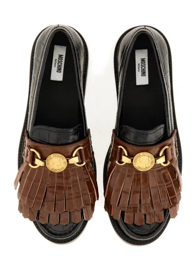 Moschino Moccasin With Bangs And Coin