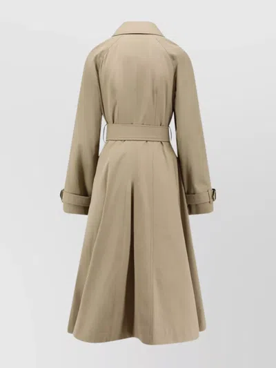 Burberry Cotton Trench Coat Adjustable Waistband In Neutral