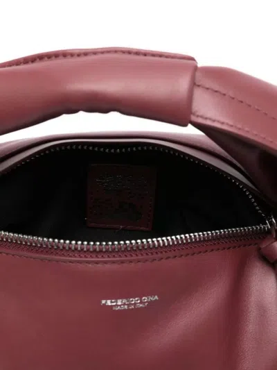 Federico Cina Medium Shoulder Bag Removable Strap In Brown