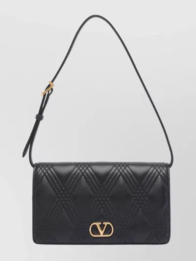 Valentino Quiltie 67 Mini Shoulder Bag In Quilted Nappa In Black