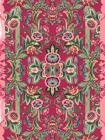 Etro Floral Lightweight Rectangular Scarf Soft Texture In Pink
