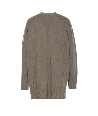 Roberto Collina Knitwear Cardigan With Front Pockets And V-neckline In Gray