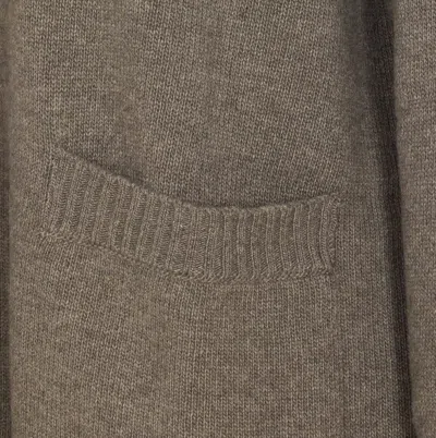 Roberto Collina Knitwear Cardigan With Front Pockets And V-neckline In Gray