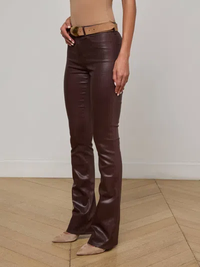L'agence Ruth High Rise Bootcut Jean In Espresso Coated In Brown